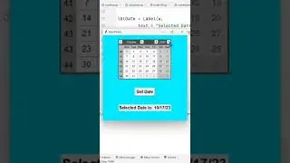 Date Picker Using Python Tkinter 