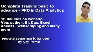 What 16 courses you can learn from me- Be a PRO in Data Analytics - Introducing a Website for you