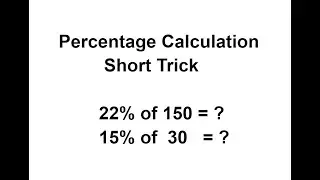 How to find percentage of any number / How to Find Percentage of a Number /  Percentage Short Trick