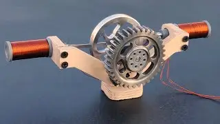 Making V-Type Double Cylinder Engine Using Magnets