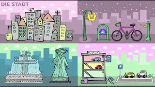 Deutsch lernen A2: In der Stadt / German lesson: In the city / directions & orientation