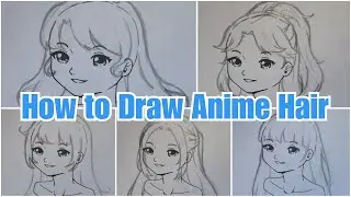 How to Draw Anime Hair PART 2 - Easy Drawing Practice for Beginner // Anime Hair Style References