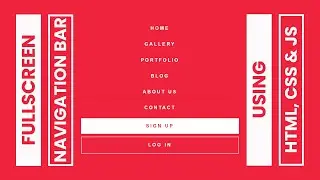 Fullscreen Overlay Responsive Navigation Bar | HTML, CSS & JavaScript