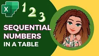 ROW function: adding sequential numbers in an Excel table - dynamic numbering with one easy formula!