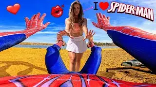 SPIDER-MAN VS CRAZY GIRL IN LOVE VACATION IN ITALY in Real Life ( Romantic Love Store Funny)