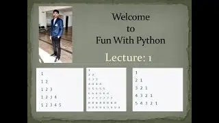 Draw Pattern in python: How can I draw the pattern in a python with logic? Lecture: 1.
