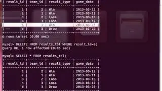 MySQL Tutorial from Terminal 15/27: The DELETE Statement/Query/Command