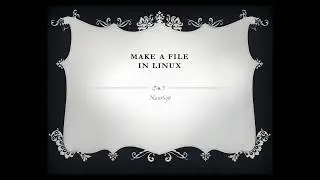 Make A File In Linux (Touch / Cat)