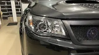 Subaru Forester SH - тюнинг фар, установка диодных линз Expression