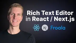 This React Text Editor is Amazing! (Image Upload, Markdown, Code Mirror, WYSIWYG, Next.js, Froala)