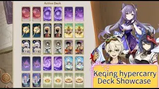 [Genshin TCG] Keqing Hypercarry deck showcase in nutshell