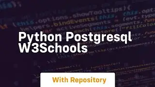 python postgresql w3schools