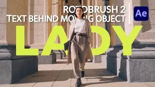 Text Behind Moving Object in After Effects x Rotobrush 2 | AE CC 2022