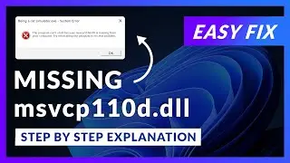 msvcp110d.dll Error Windows 11 | 2x FIX | 2023