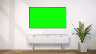 Modern Flat TV Screen Turning On - Digital Screen Green Screen Pack