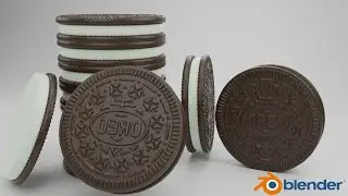 “Make an Oreo Biscuit in Less Than 4 Minutes | How to Create an Oreo Biscuit in Blender”