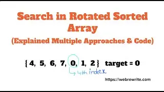 Search in Rotated Sorted Array | Search an Element in a Sorted and Rotated Array