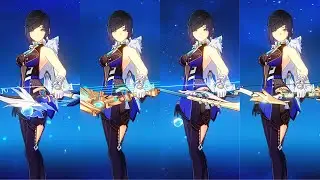 C0 Yelan Weapon Damage Comparison (Aqua Simulacra, Skyward Harp, Stringless, Favonius Warbow)