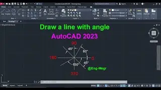 How to draw a line with angle in AutoCAD 2023