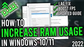 🔧 How To Increase RAM Usage/Virtual Memory In Windows 10/11 - Boost FPS & Reduce LAG 2022