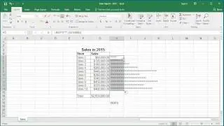 How to Create a Text Histogram using Repeat function in Excel 2016