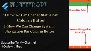 How to change status Bar color in Flutter || How To Change System Navigation bar color in flutter