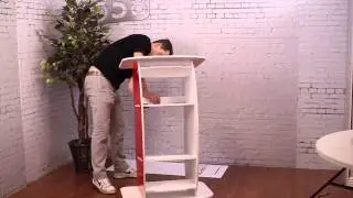 Unique press-fit tradeshow podium design