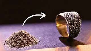 I made a silver ring using old silver dust