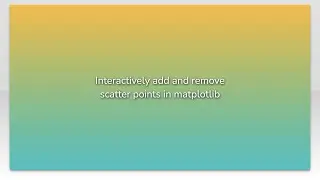 Interactively add and remove scatter points in matplotlib