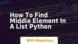 How to find middle element in a list python