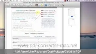 [Mac PDF Editor] How to Draw Arrow/Line/Oval and other Shapes on PDF pages?