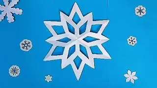 ПРОСТАЯ СНЕЖИНКА из бумаги /Новогодние снежинки/A SIMPLE SNOWFLAKE made of paper/New Year snowflakes