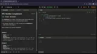 Leetcode Problem Solution #476.Number Complement. #100daysofcodechallenge #viral