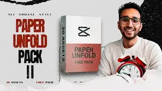 Paper unfold FREE asset pack  #2 | CapCut ready | Ali Abdaal style
