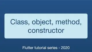 03-Dart basics-Class, object, constructor, method