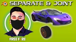 How To Separate & Join Any Object In Blender | Separate car wheel | free fire car blender tutorial