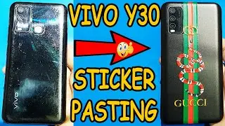 Vivo y30 backside sticker pasting