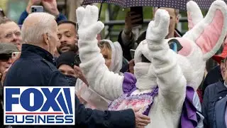 Easter bunny stops Biden from answering questions