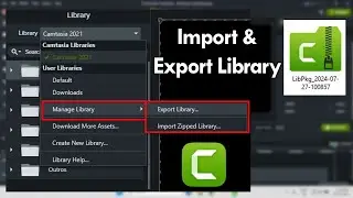 How to Export Camtasia Library in Windows 11