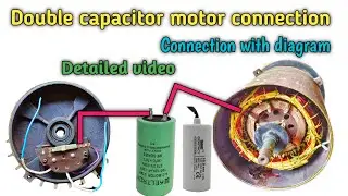 Single phase double capacitor motor connection|Centrifugal switch in single phase induction motor