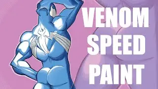 Yearly Marvel comics Venom fanart speed drawing