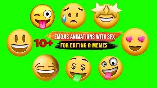 Funny Emojis Animation with Sound Green Screen | Copyright Free Download for Video Editing & Memes
