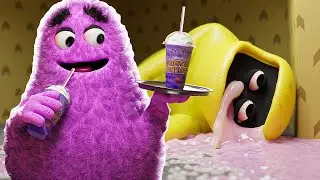 Grimace killed Bone Thief with a McDonald's milkshake