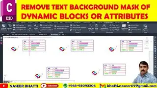 Remove Text Background Mask of Block Attributes in AutoCAD Civil 3d | remove background text in Cad