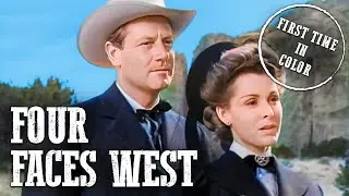 Four Faces West | COLORIZED | Joel McCrea | Free Western Movie