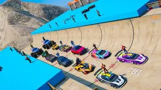 Spider man Miles Morales and Skibidi TV Man Cars Challenge GTA V Майлз Мора́лес Человек Паук Скибиди