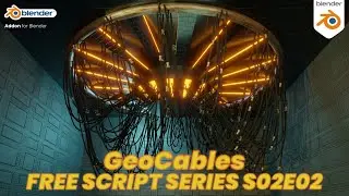 Hanging Cables in Blender Geometry Nodes | Free Script Series S02E02 | GeoCables Free Addon