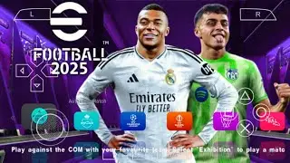 eFOOTBALL PES 2025 PPSSPP CAMERA PS5 ANDROID OFFLINE NEW KITS 2024/25 REAL FACES & LATEST TRANSFERS