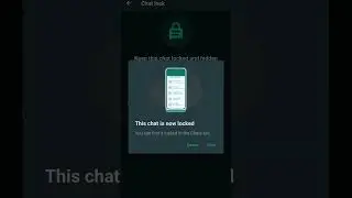 how to lock whatsapp chat | Keep Your Conversations Private | Whatsapp chat lock | 