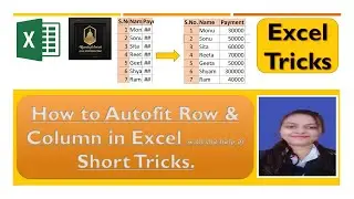 How to Autofit columns & Rows in Excel/ एक्सेल में कॉलम और रो को ऑटोफिट कैसे करें 